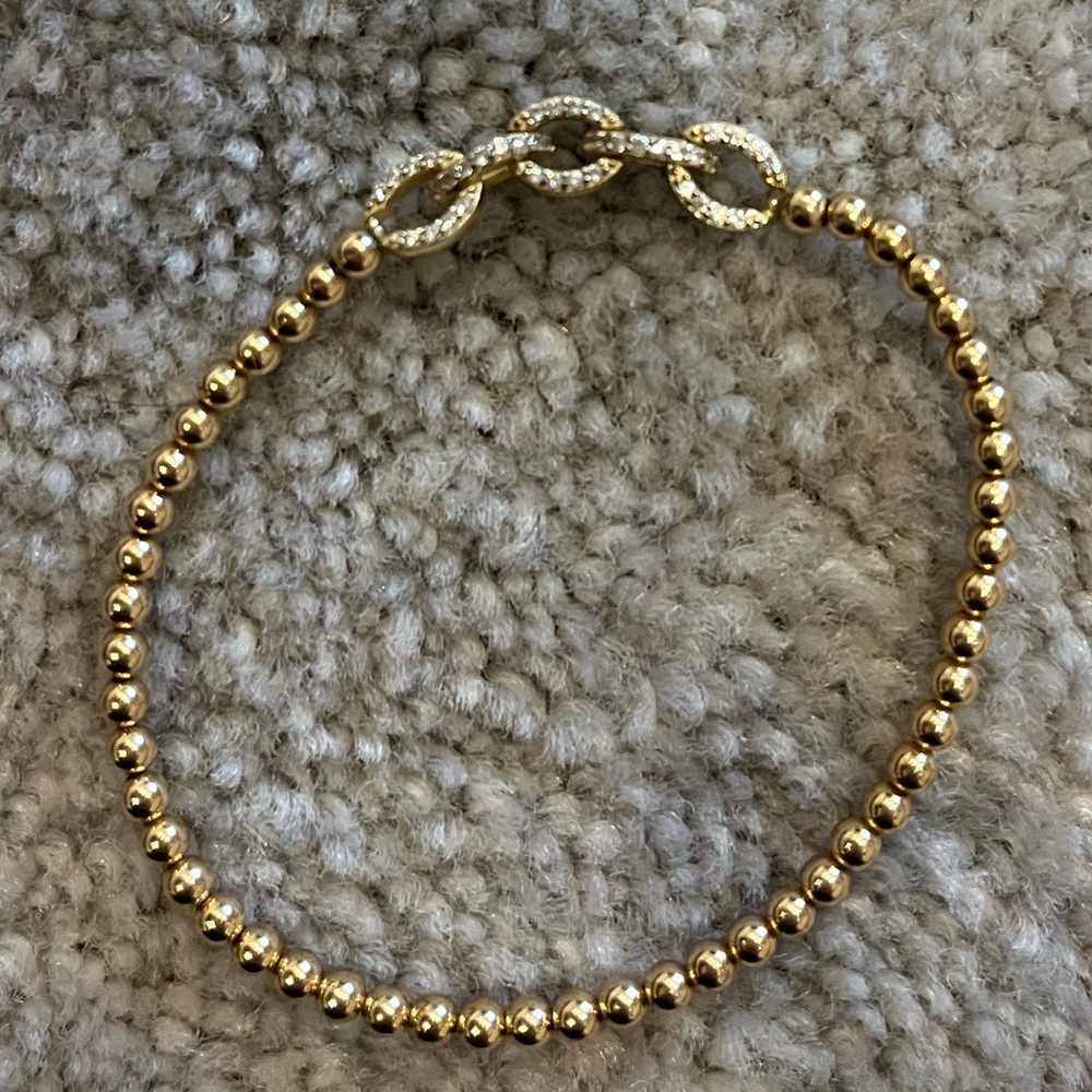Gold plated ball bracelet
